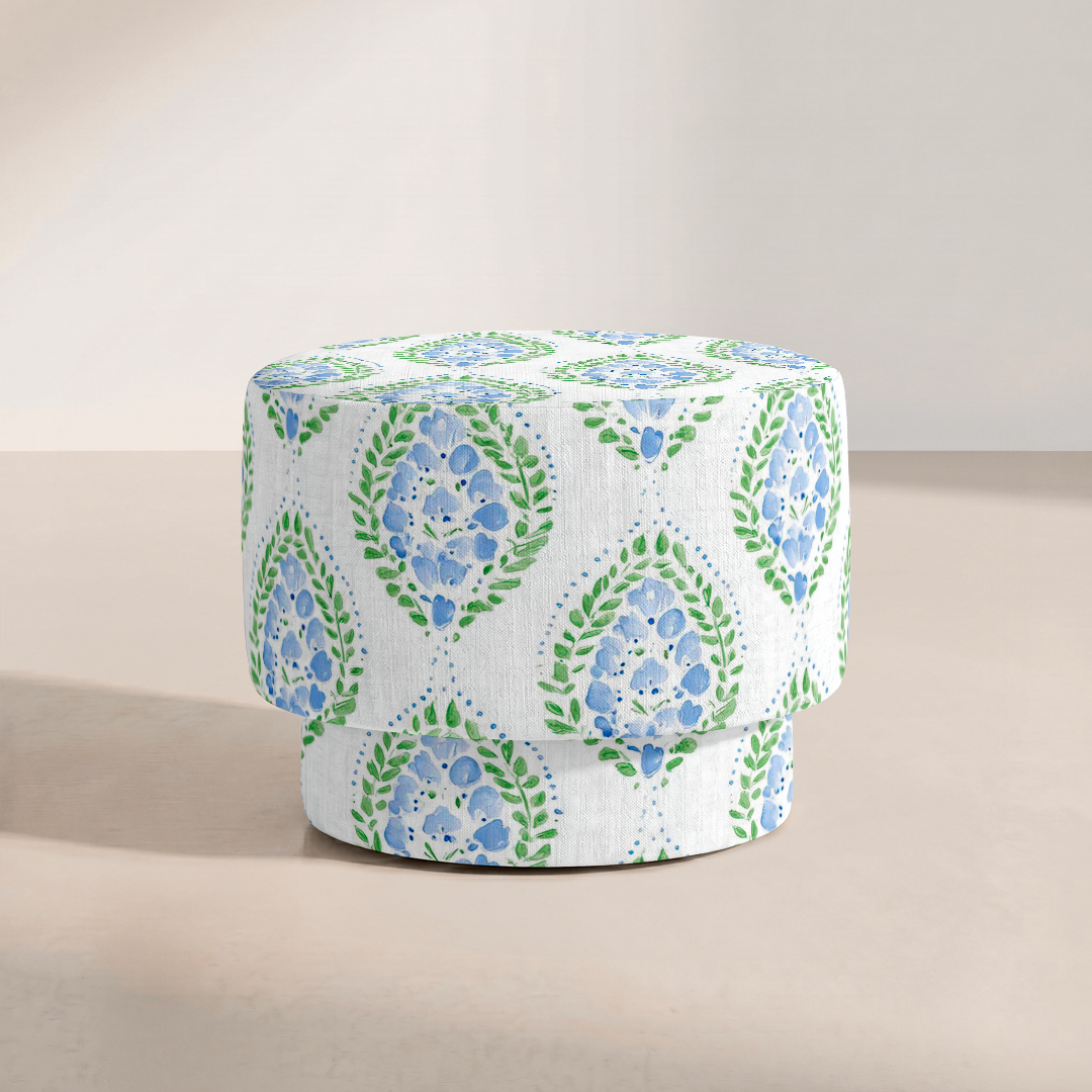 The Adelaide Ottoman in Leaf Me Be