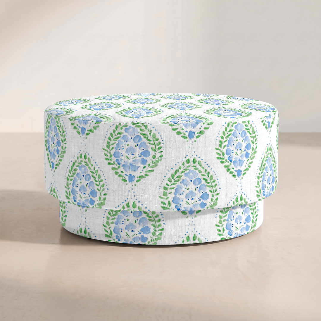 The Adelaide Ottoman in Leaf Me Be