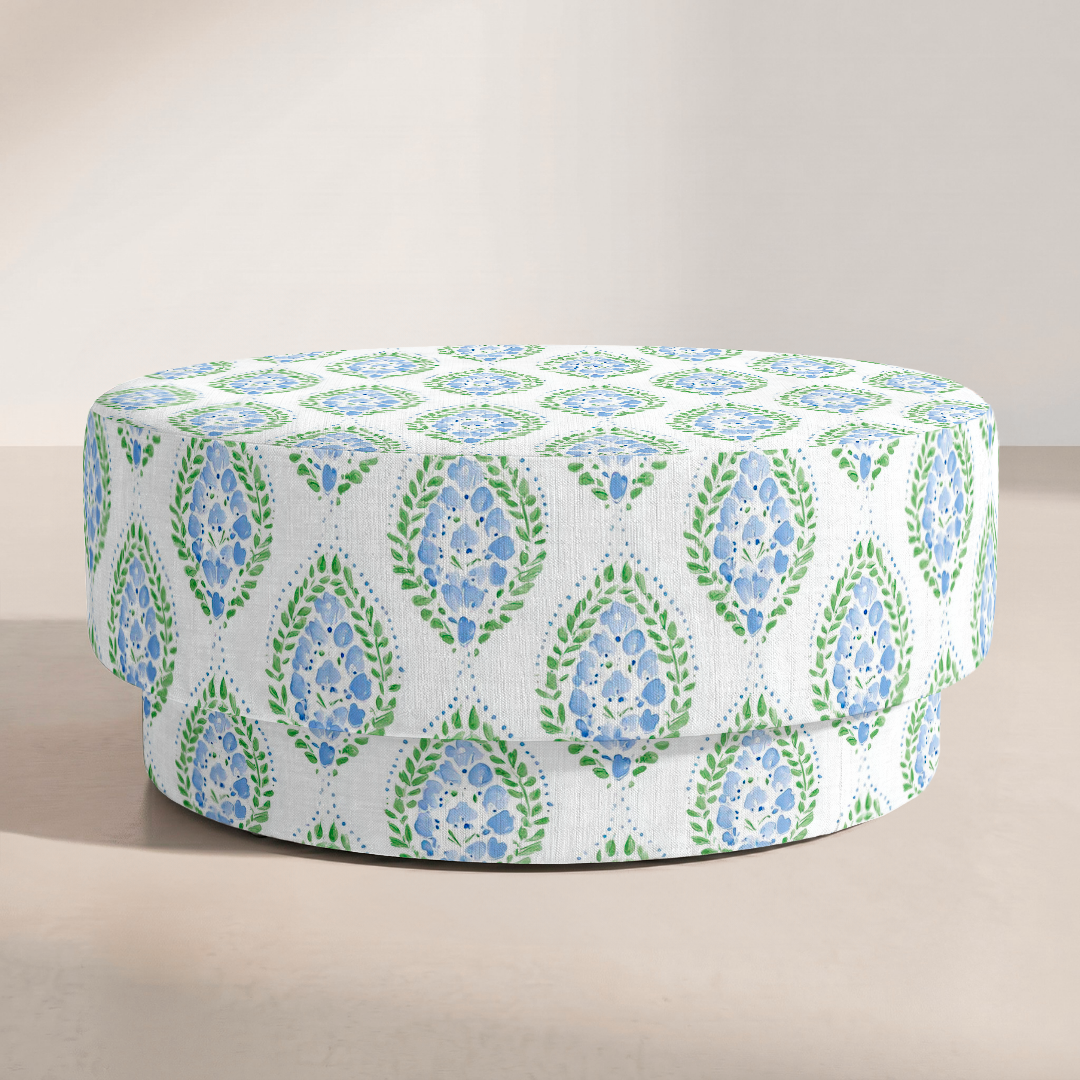 The Adelaide Ottoman in Leaf Me Be