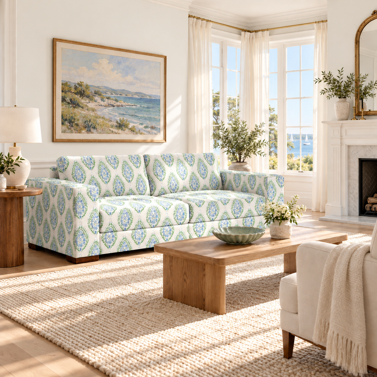 The Christopher Sofa in Leaf Me Be