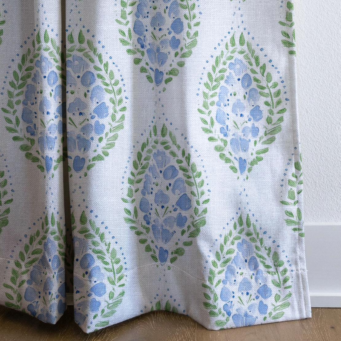 Leaf Me Be - Drapery — corner closeup