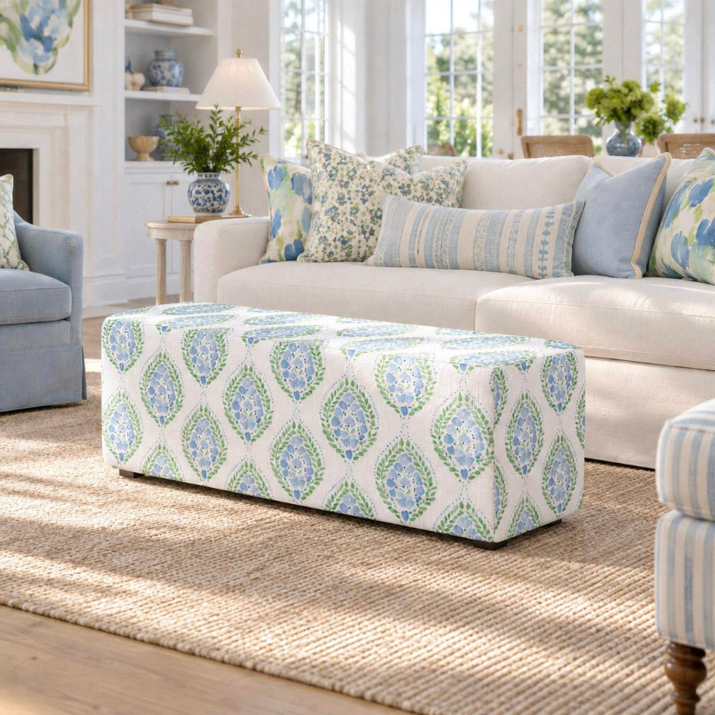 The Josephine Ottoman in Leaf Me Be