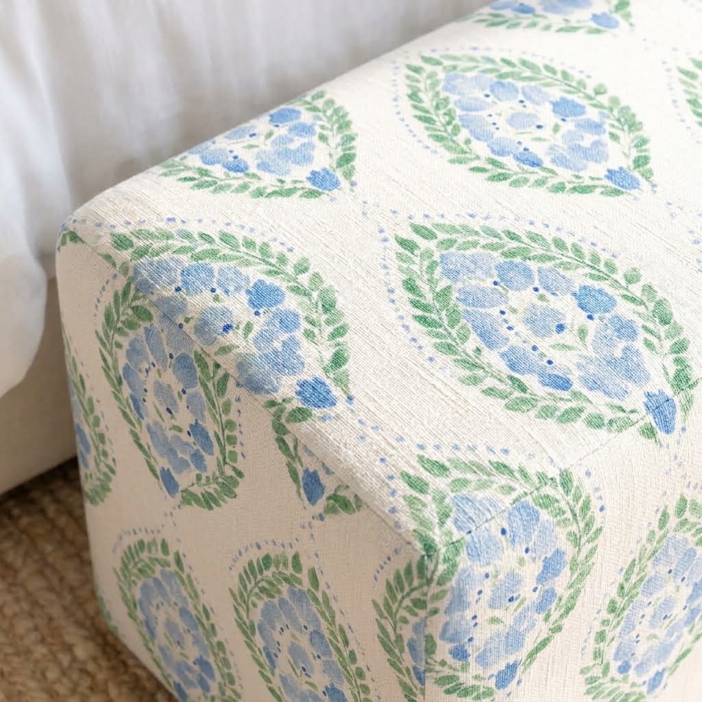 The Josephine Ottoman in Leaf Me Be