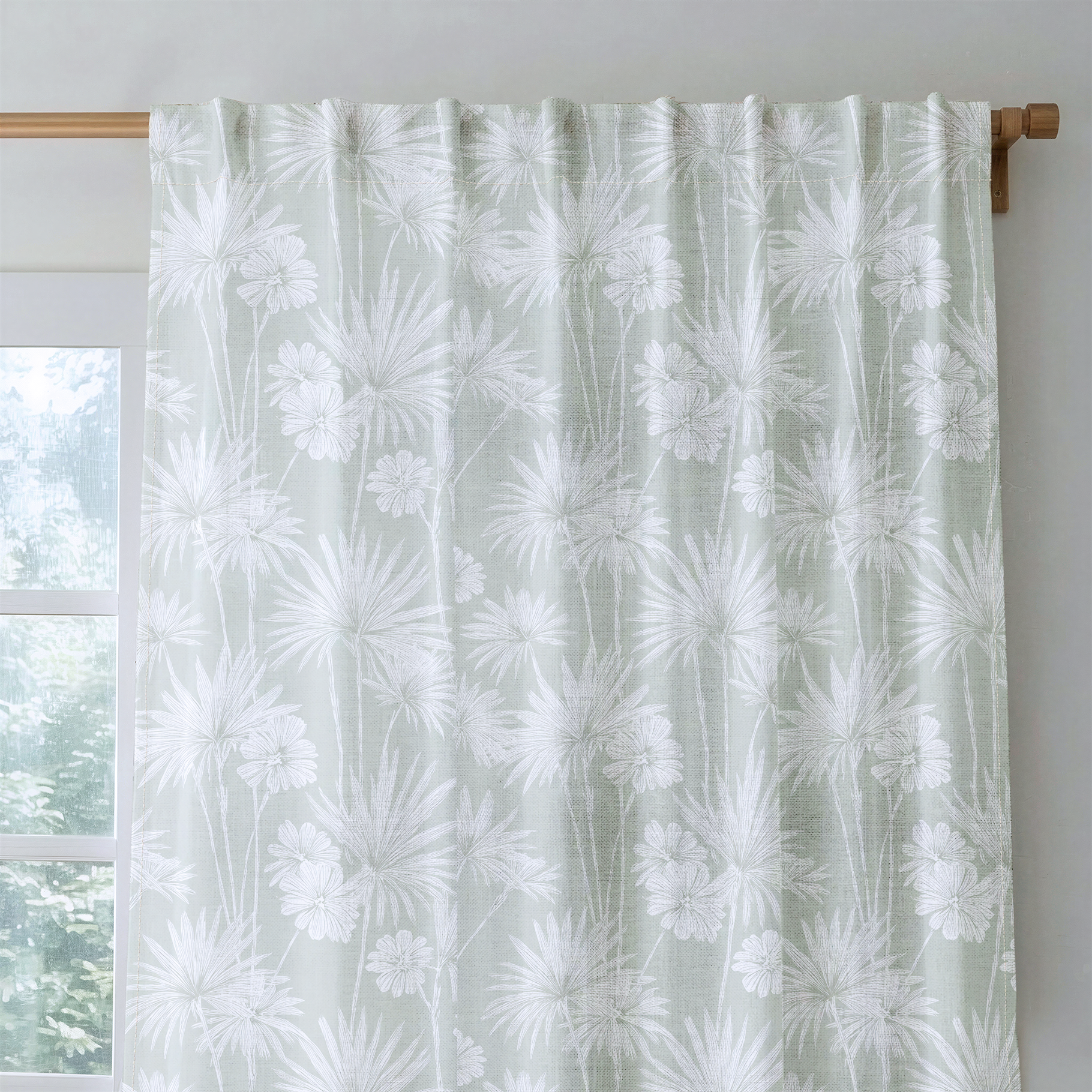 Drawn Palm - Drapery — rod