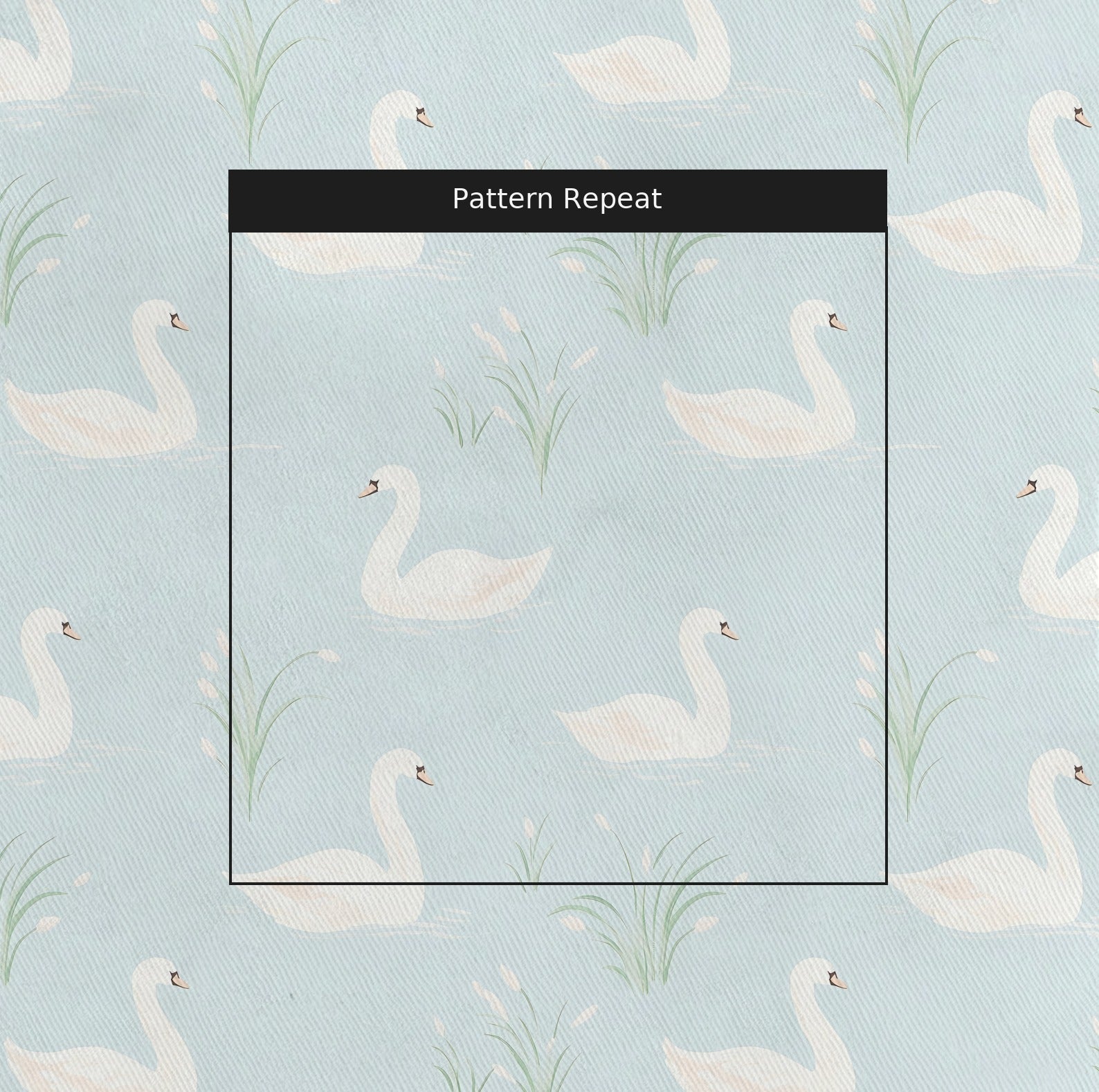 Silver Pond Fabric by the Yard — pattern repeat