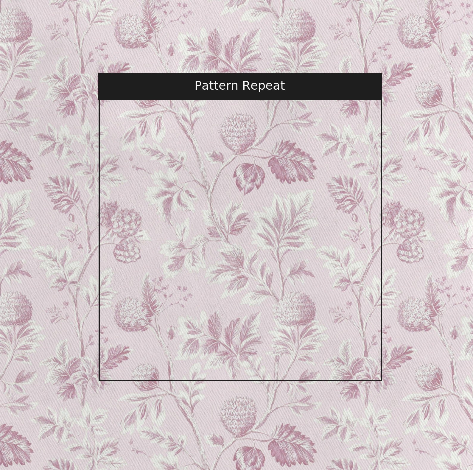 Blush on Blush Fabric by the Yard — pattern repeat