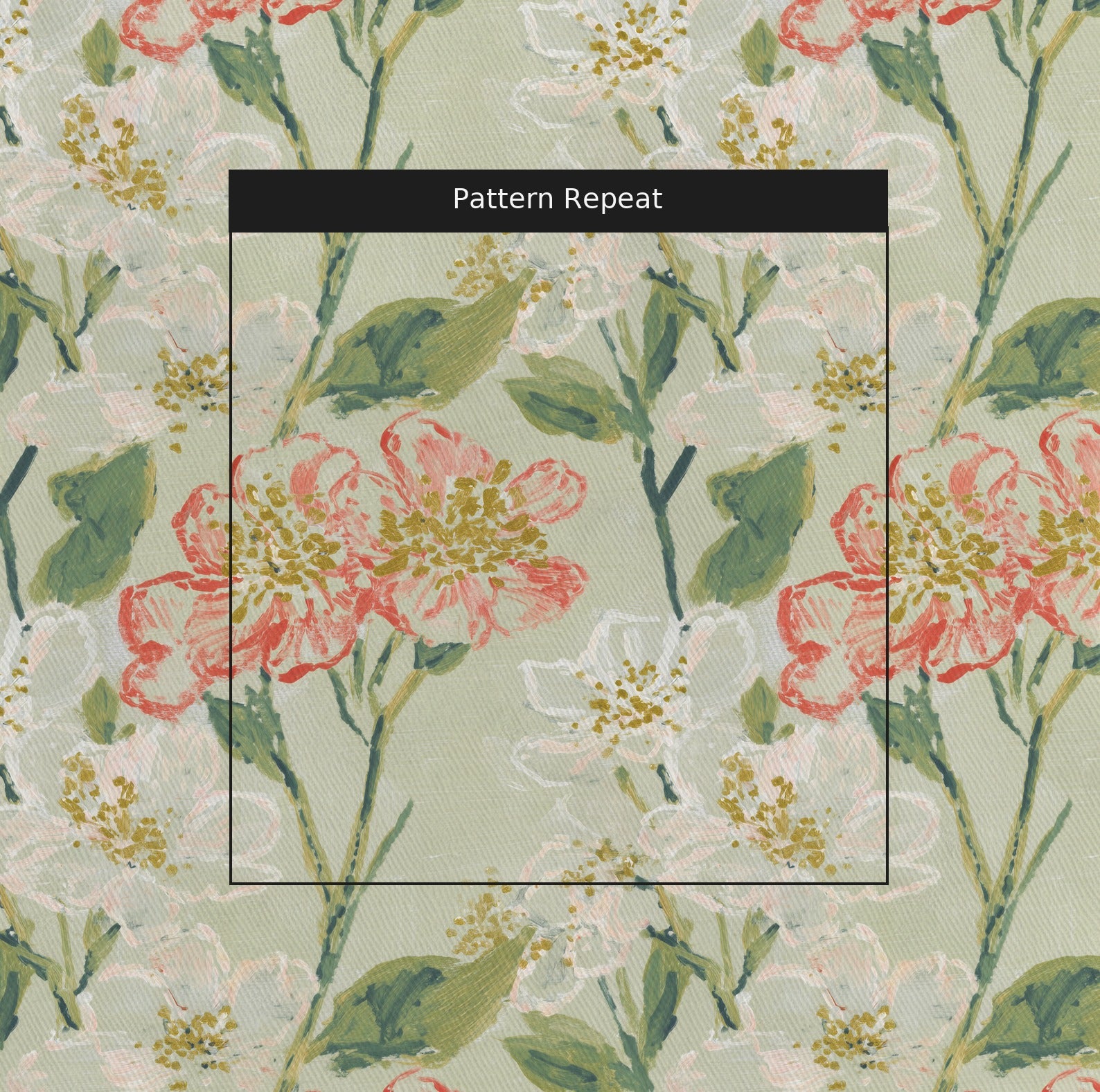 Cordelia Fabric by the Yard — pattern repeat