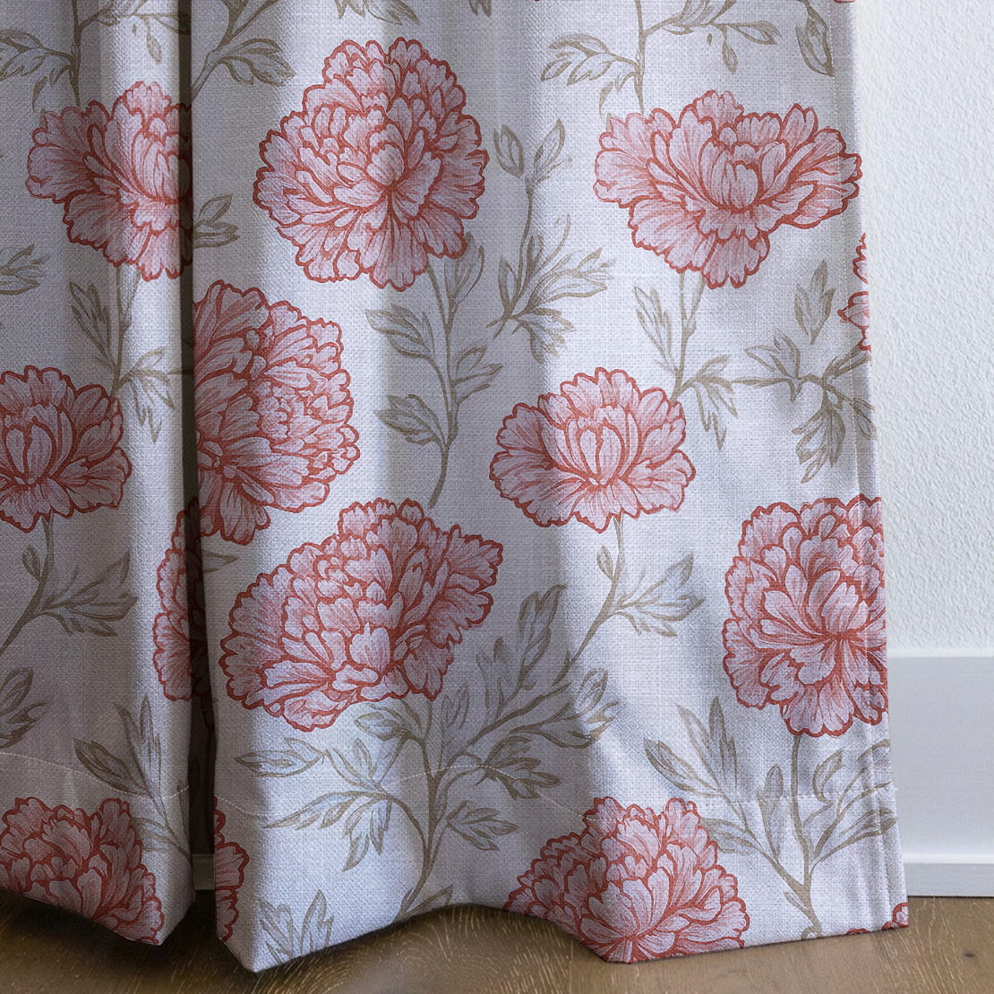 Antique Rose - Drapery — corner closeup