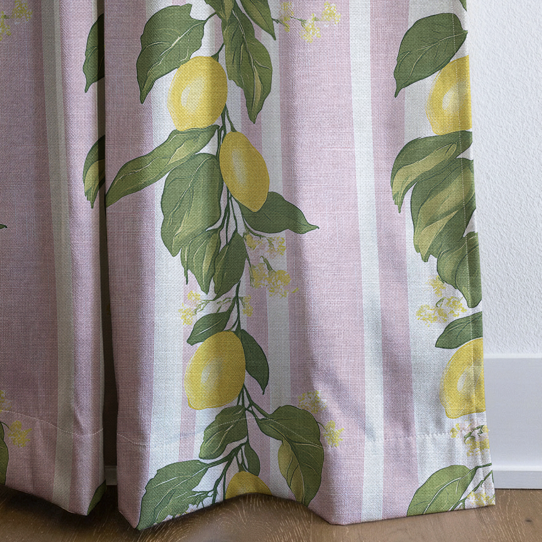 Sicily Stripes - Drapery — corner closeup