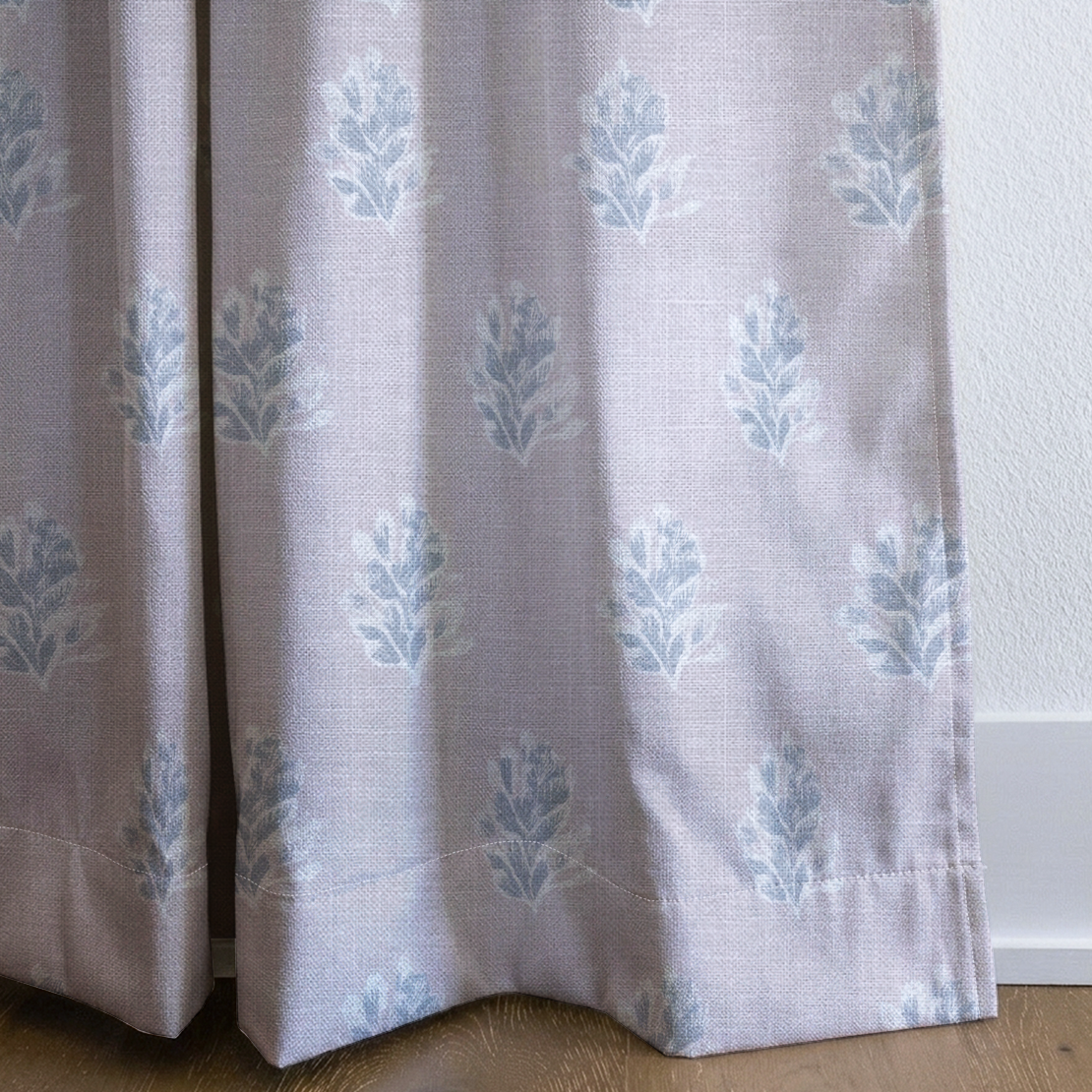 Faded Lilacs - Drapery — corner closeup