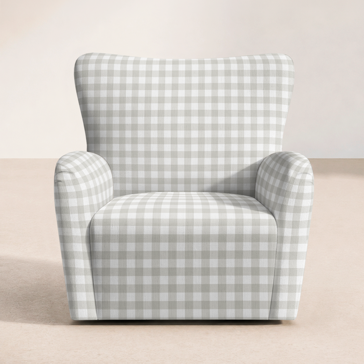 The Winston Chair in Pearl's Haven Fog Gingham
