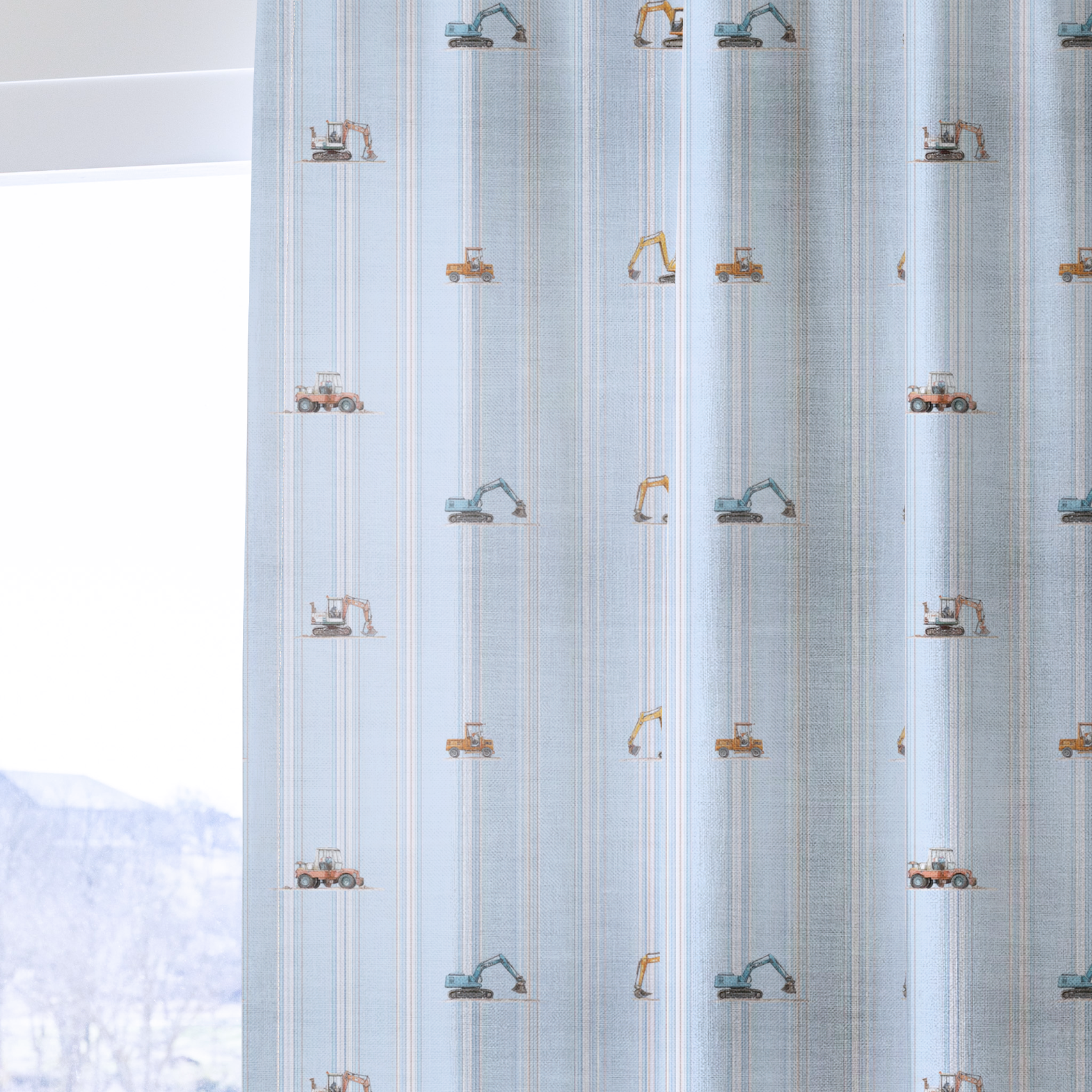 Boy Builder - Drapery — one panel