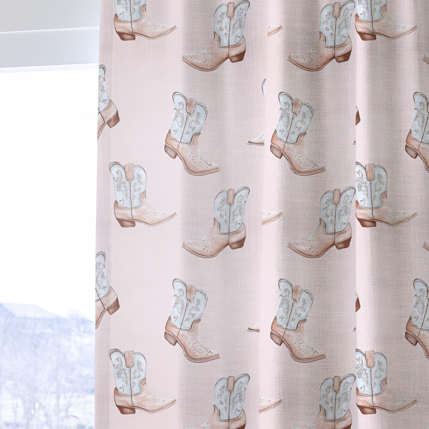 Pastel Rodeo - Drapery — one panel