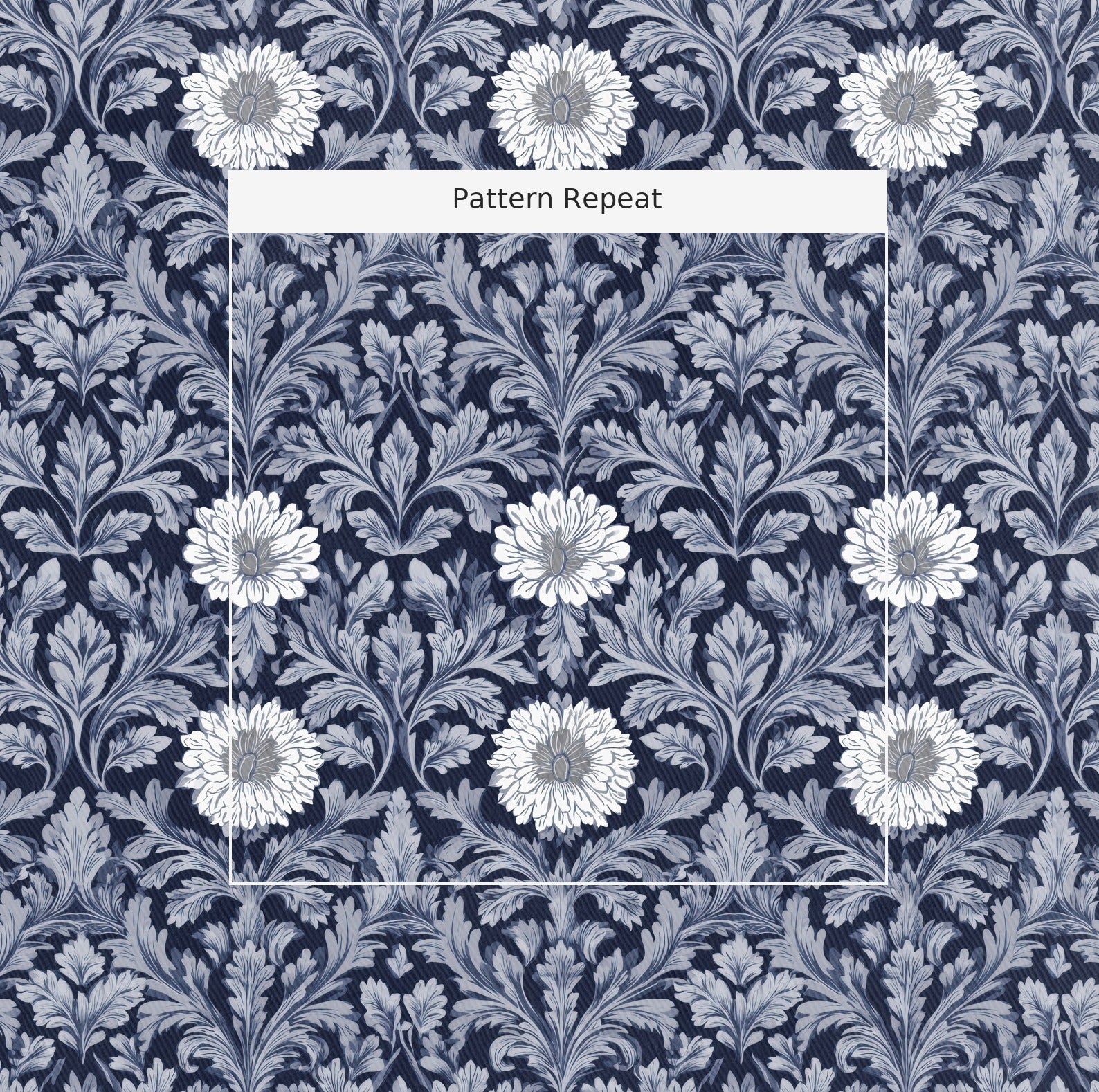 Elderberry Shadow Fabric by the Yard — pattern repeat