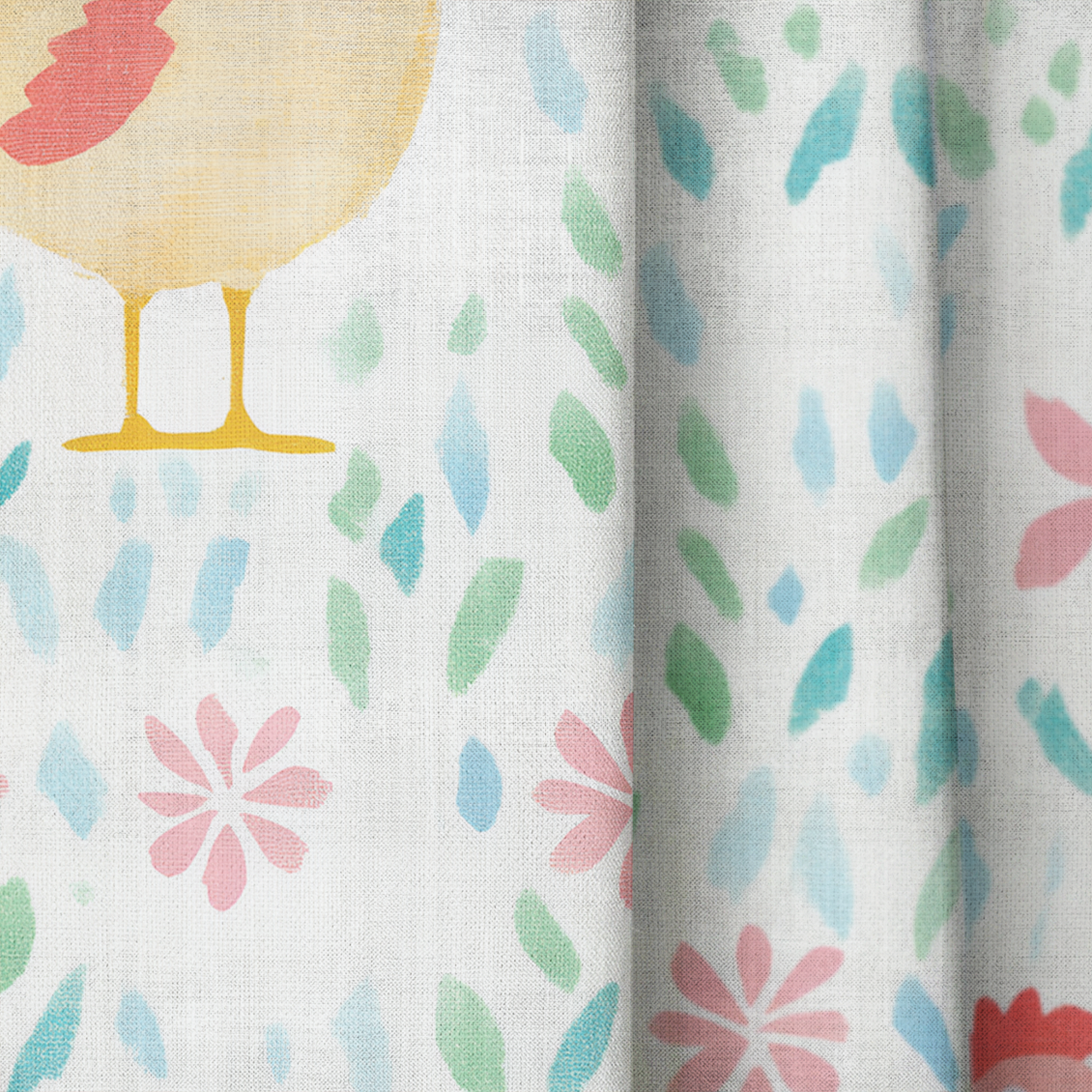 Mother Hen - Drapery — close up
