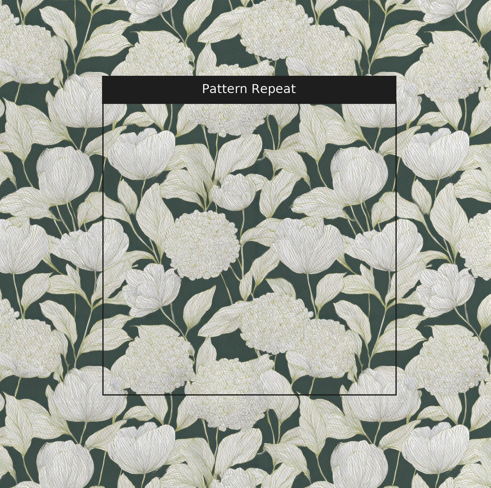 Folklore Cabins Fabric by the Yard — pattern repeat