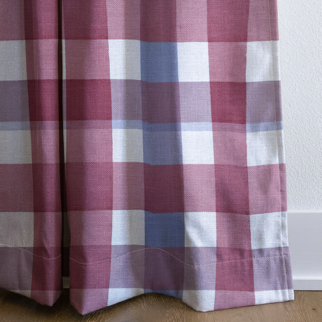 Brighton Plaid - Drapery — corner closeup