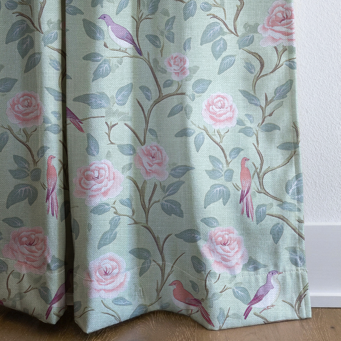 Chirp Charm - Drapery — corner closeup