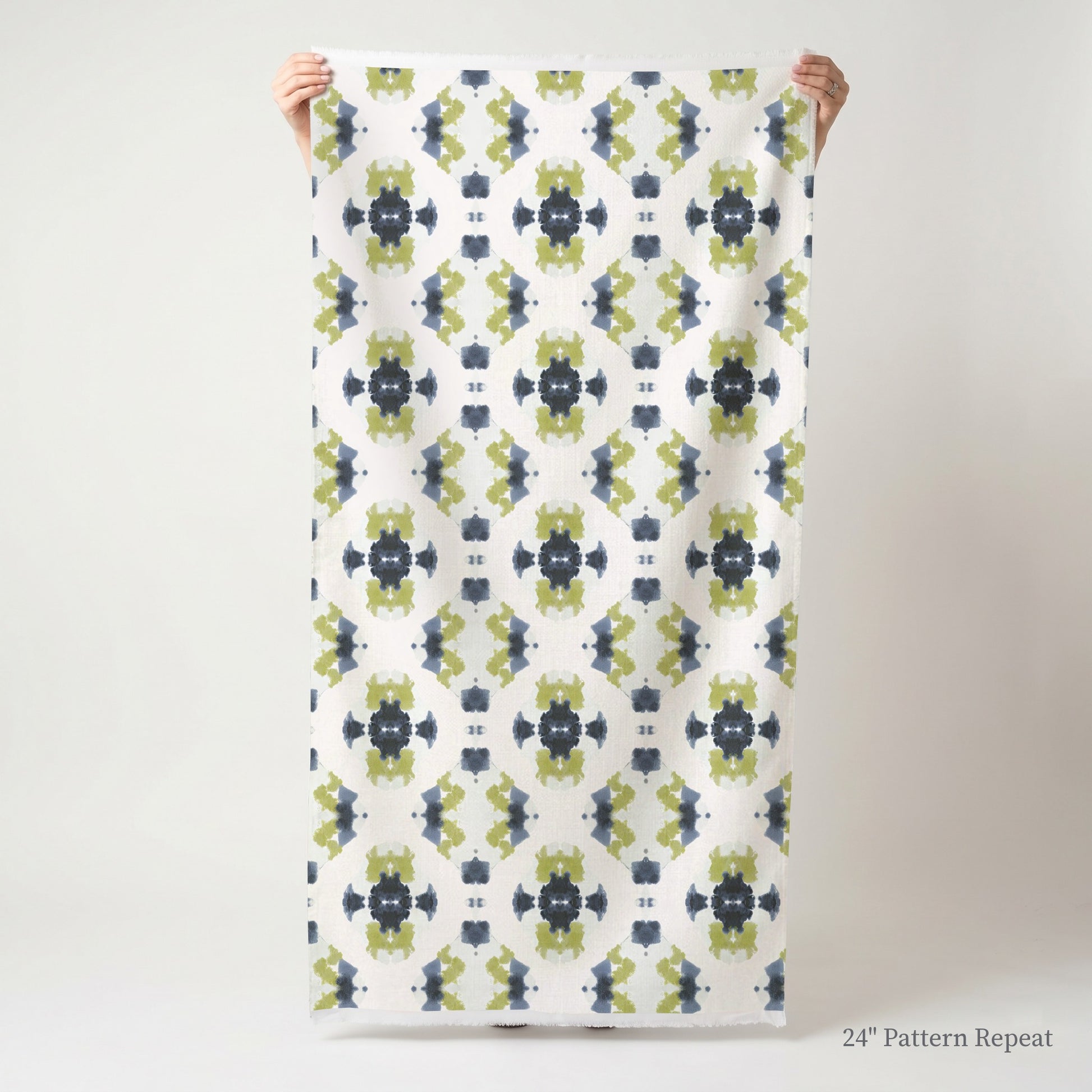Indigo Clover Fabric by the Yard