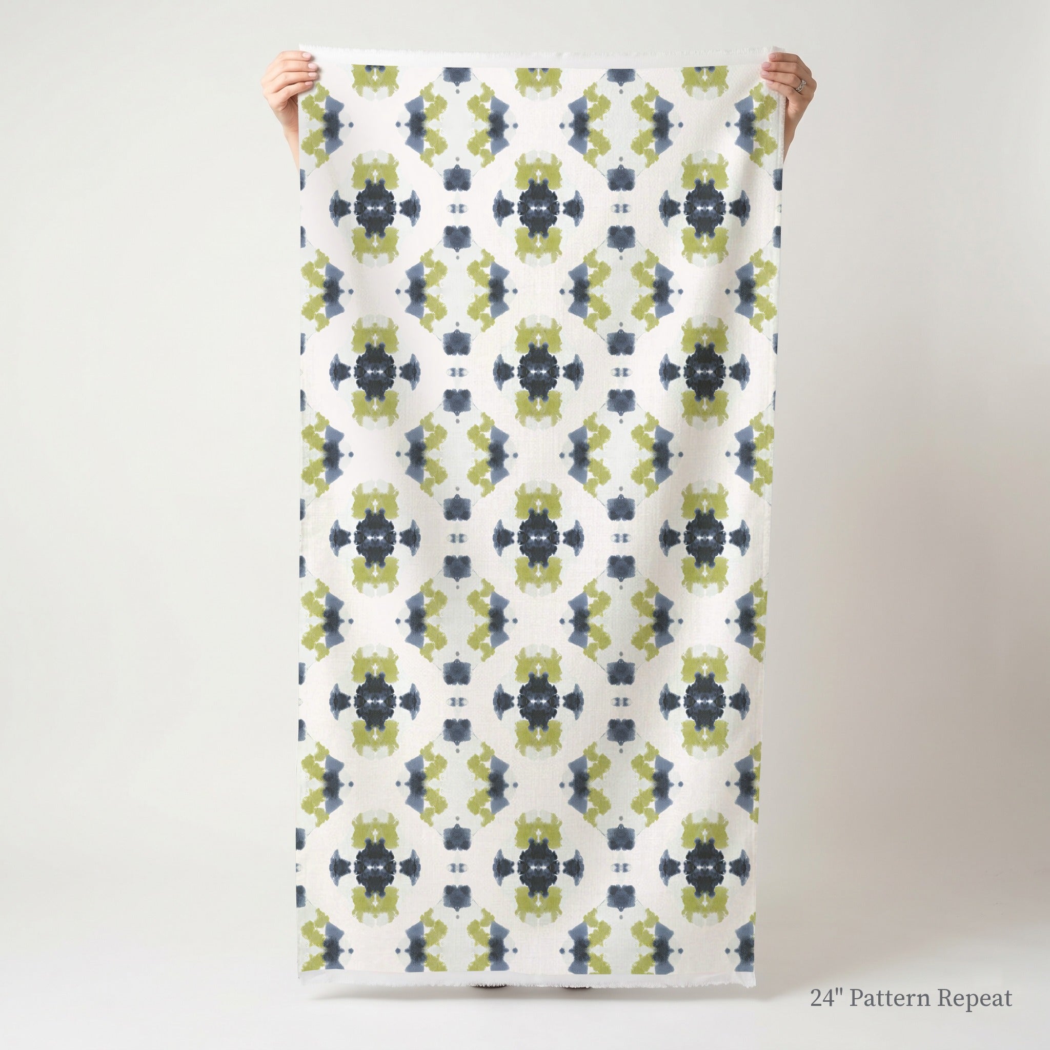 Indigo Clover Fabric by the Yard