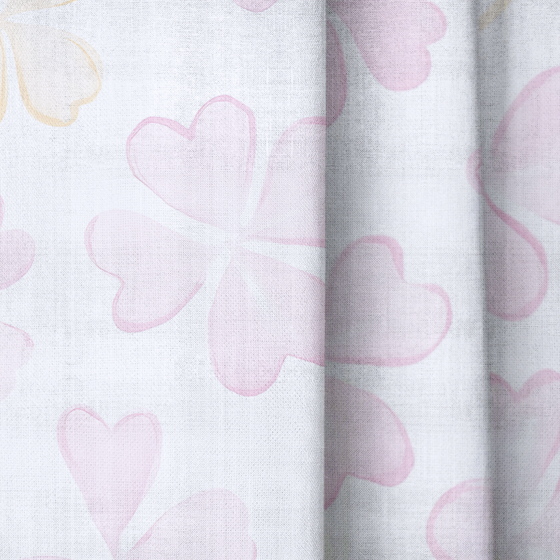 Blushing Shamrocks - Drapery — close up