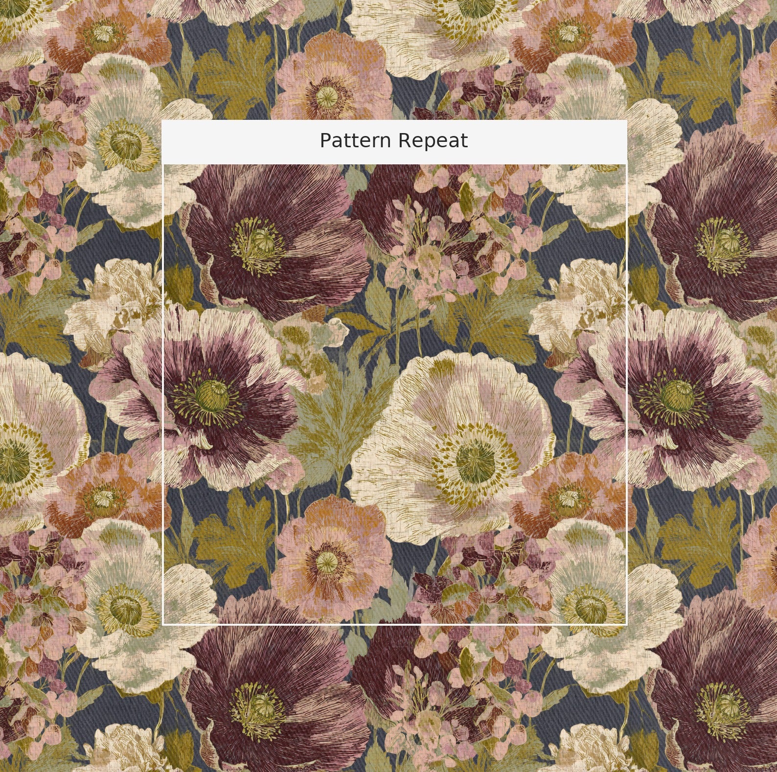 Mulberry Fabric by the Yard — pattern repeat