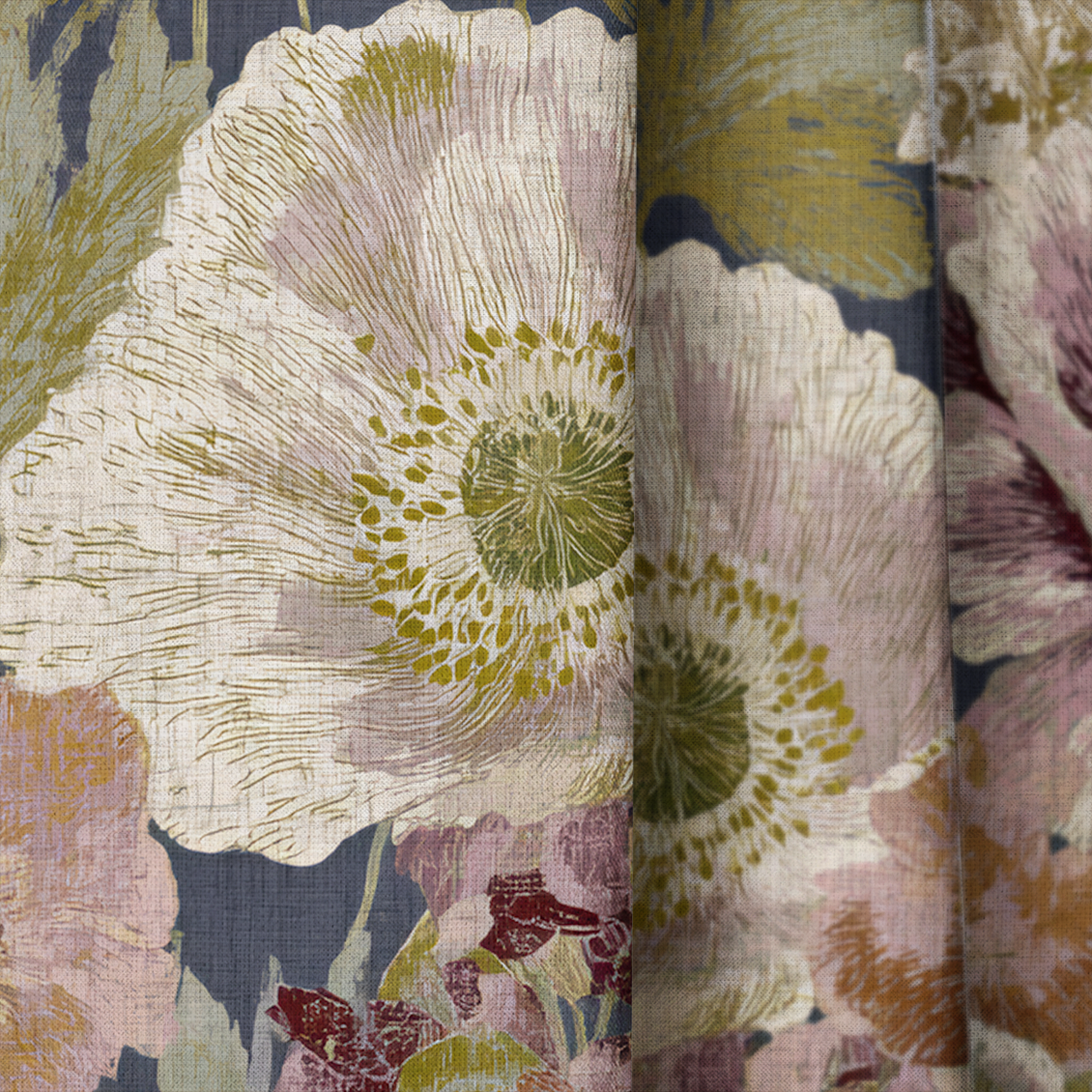 Mulberry - Drapery — close up