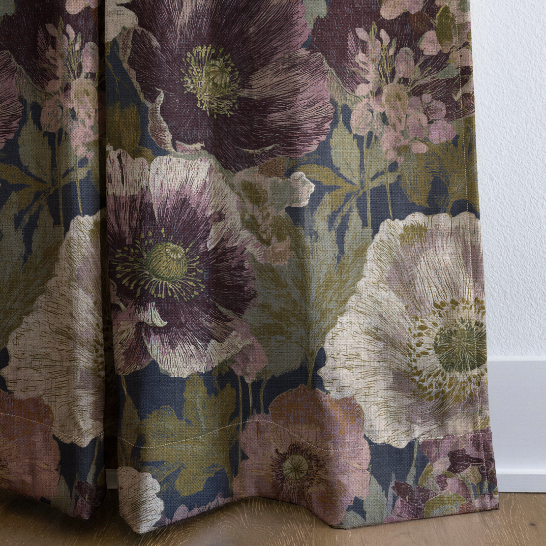 Mulberry - Drapery — corner closeup