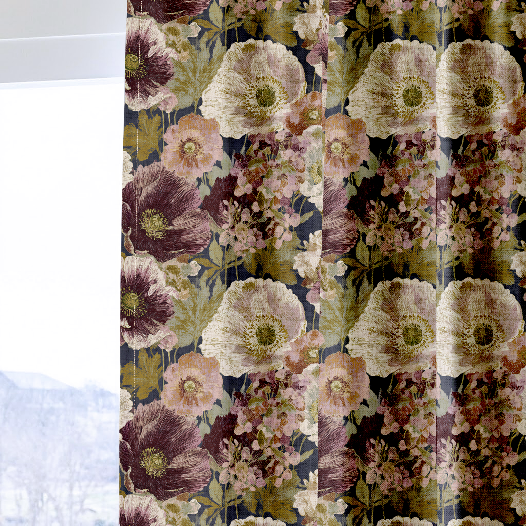 Mulberry - Drapery — one panel