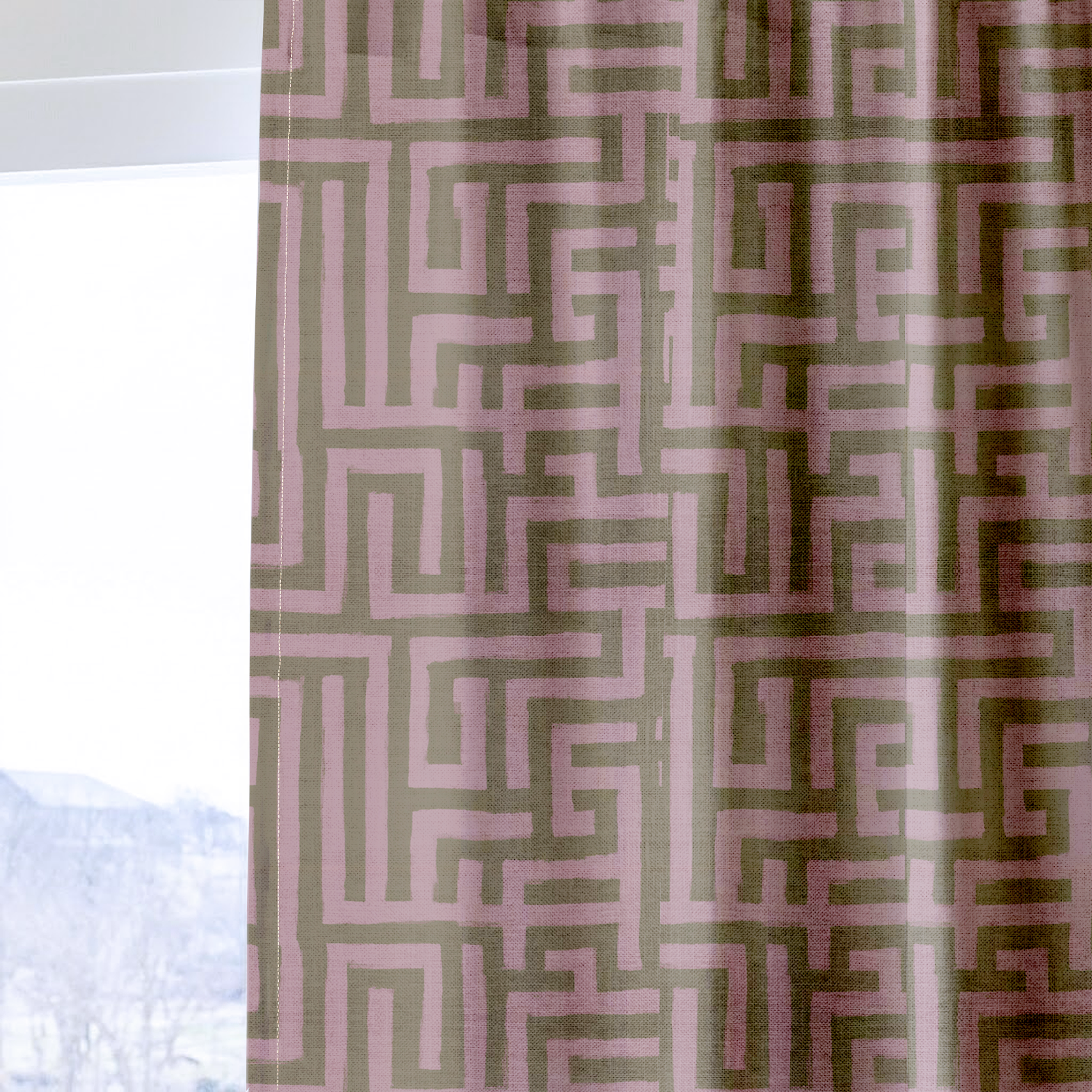 Kensington Maze - Drapery — one panel