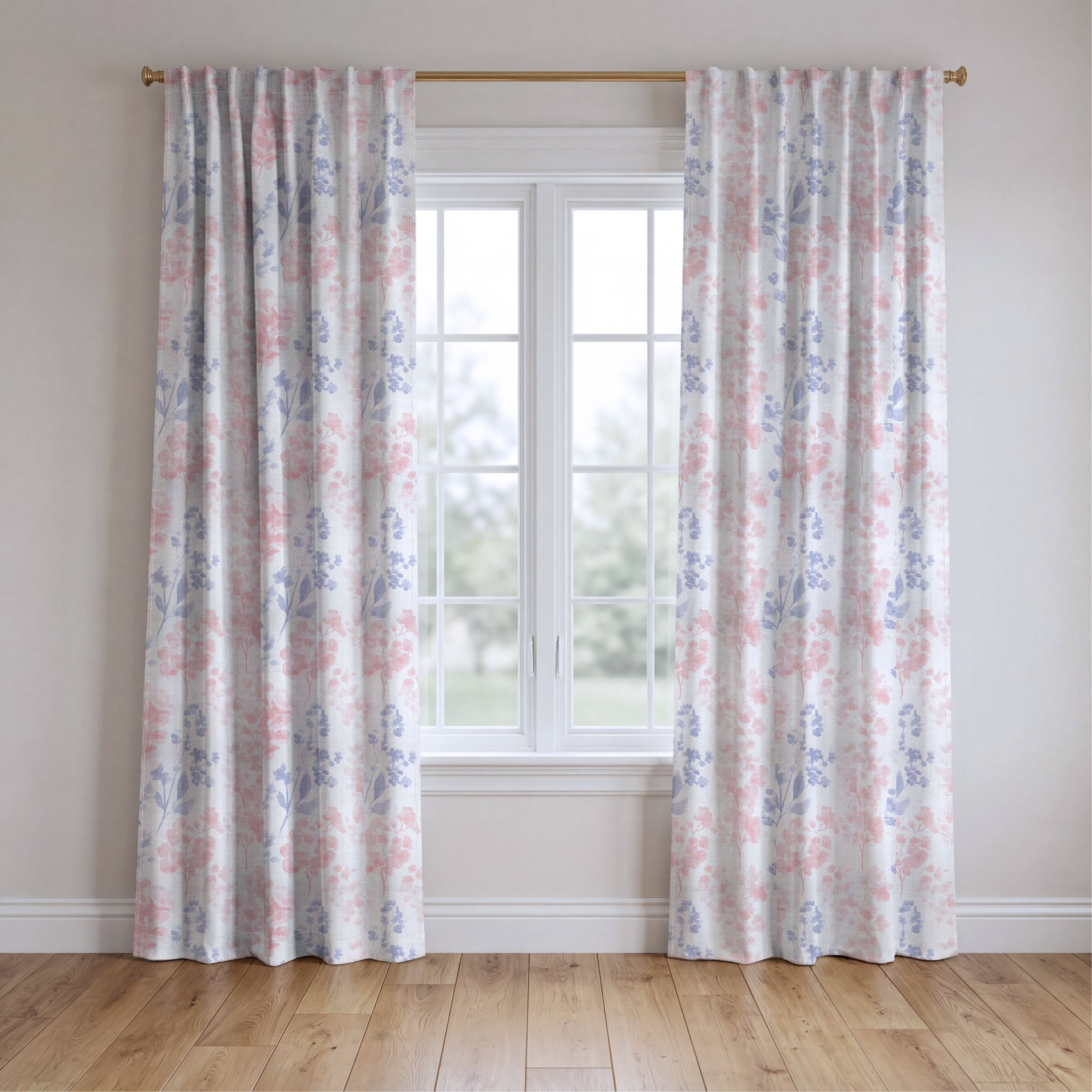 Violet - Drapery — two panels