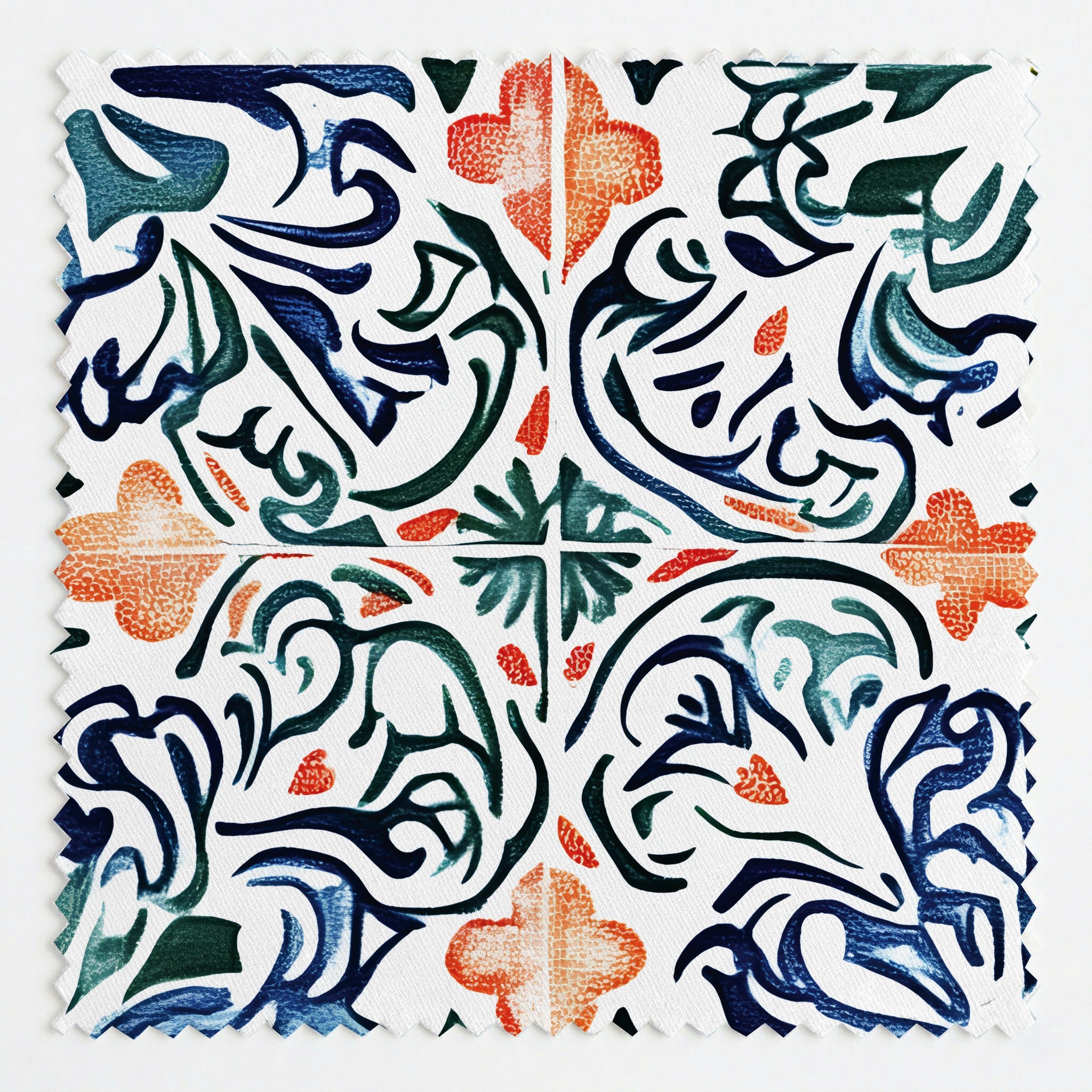 Mediterranean Tile Fabric by the Yard