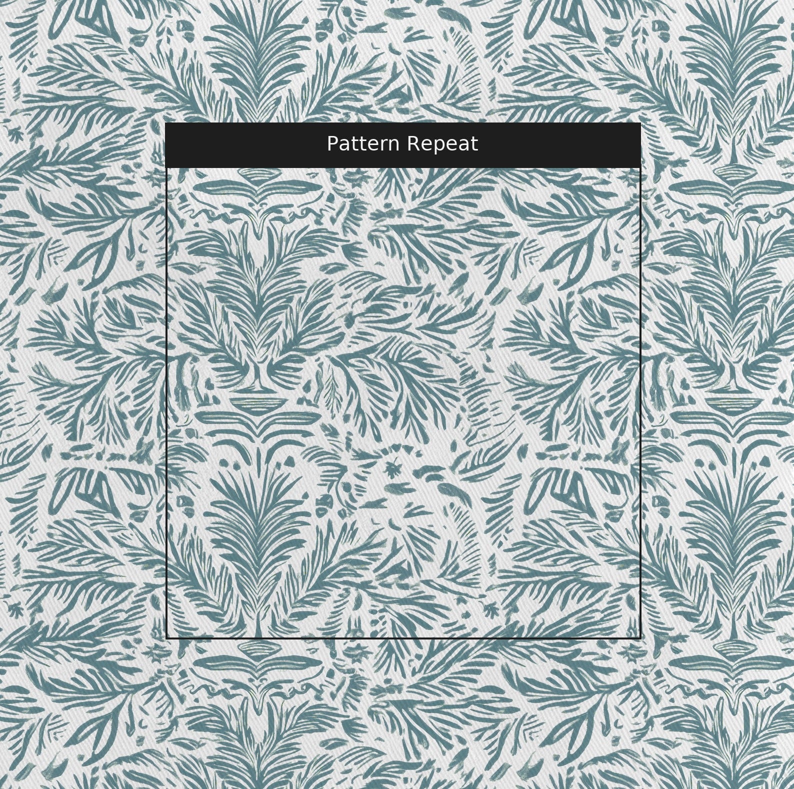 Miss Magnolia Blue Fabric by the Yard — pattern repeat