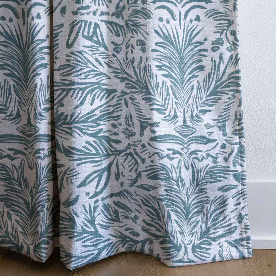 Miss Magnolia Blue - Drapery — corner closeup