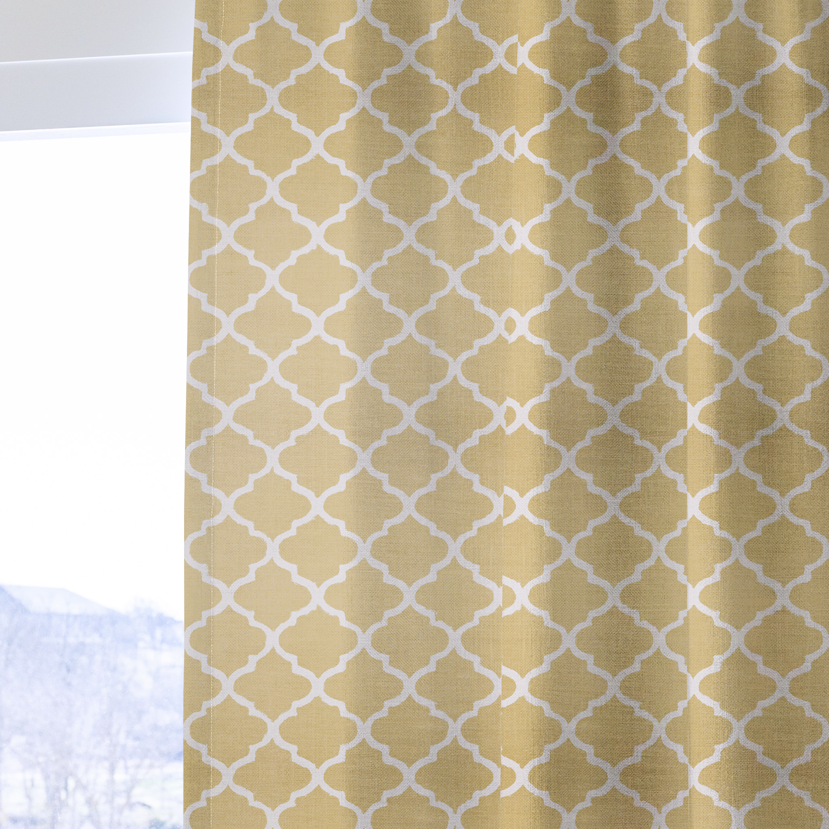 Honey Lattice - Drapery — one panel