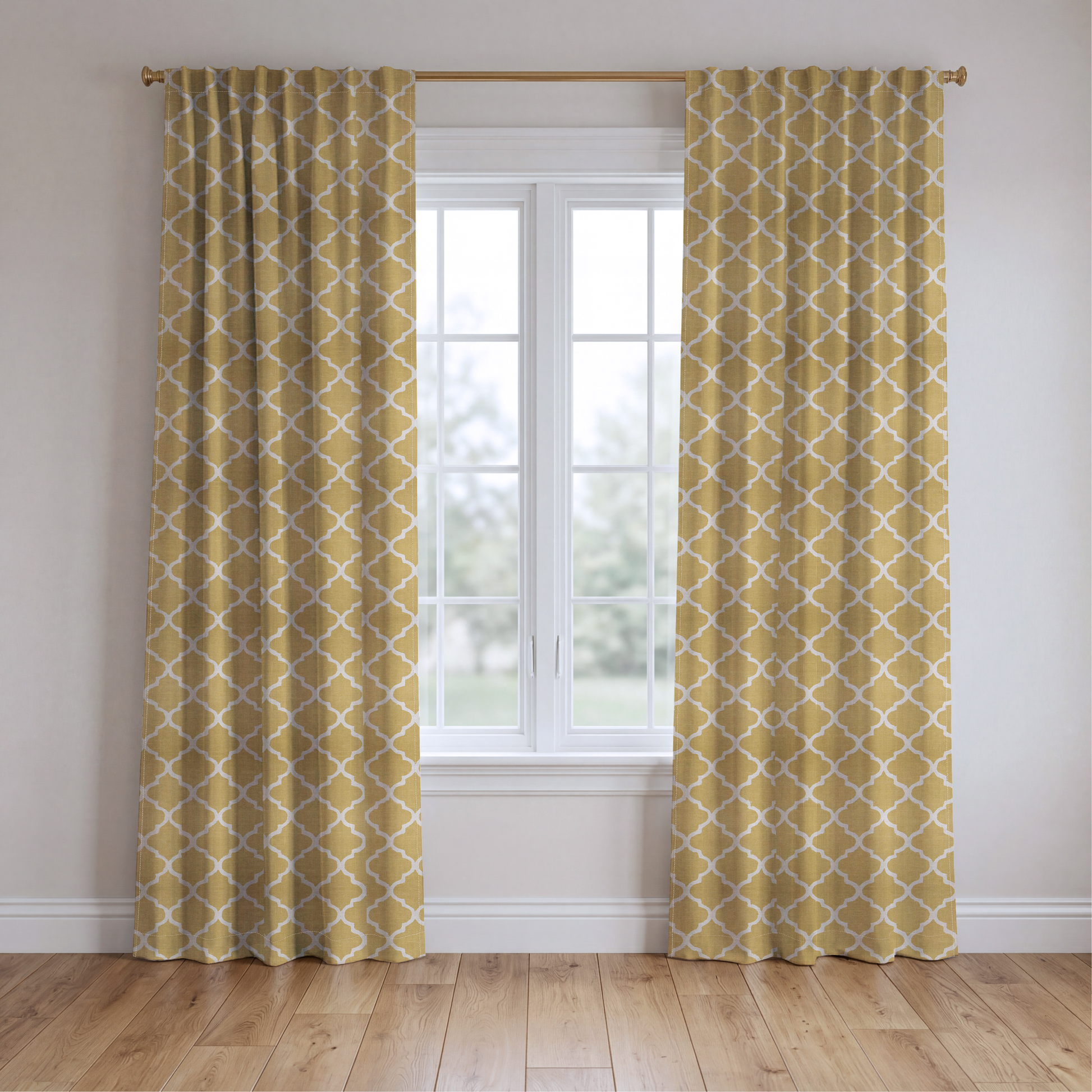 Honey Lattice - Drapery — two panels