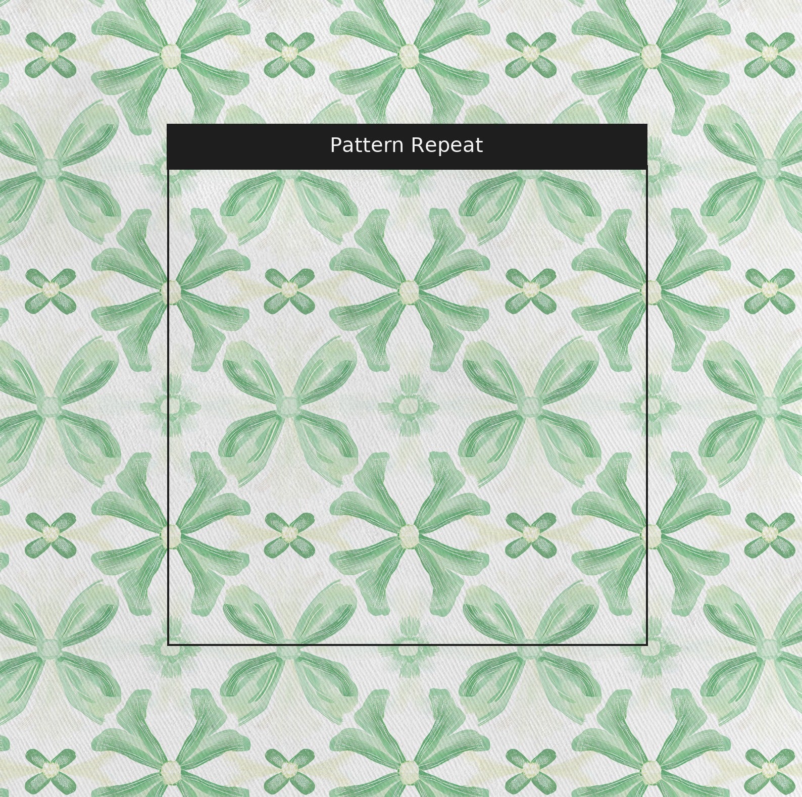 Luckiest Flora Fabric by the Yard — pattern repeat