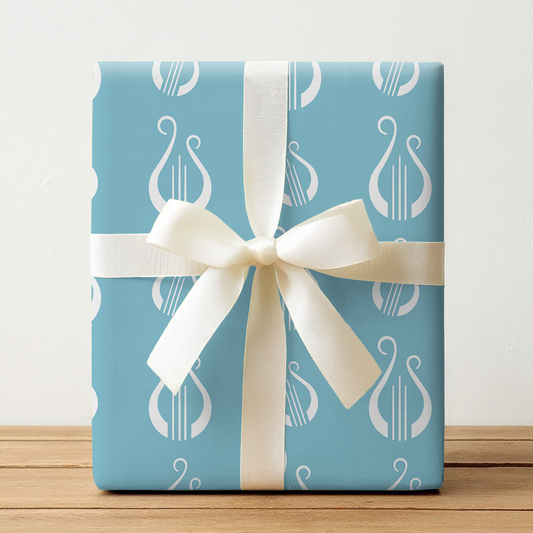 Blue Lyre Harmony - Wrapping Paper