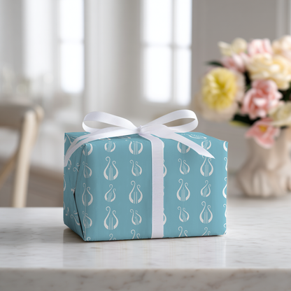 Blue Lyre Harmony - Wrapping Paper