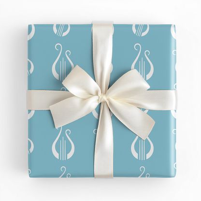 Blue Lyre Harmony - Wrapping Paper