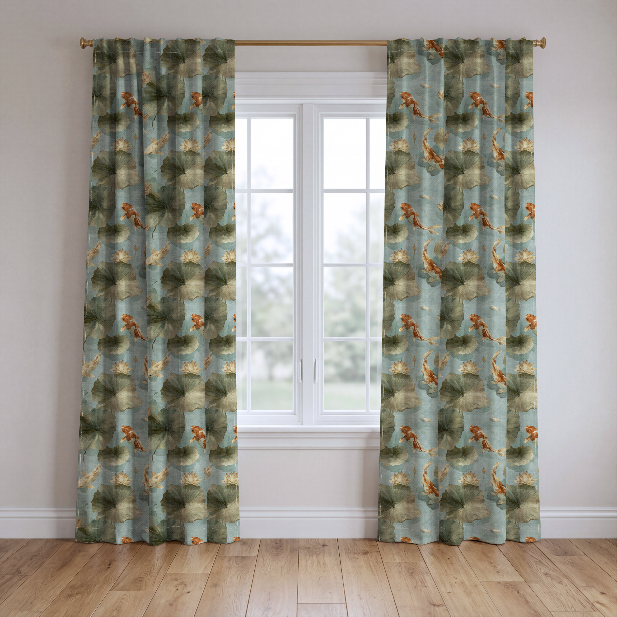 River Dance - Drapery — two panels