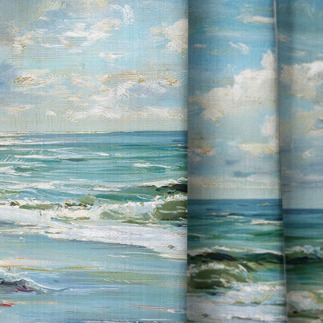 Ocean - Drapery — close up