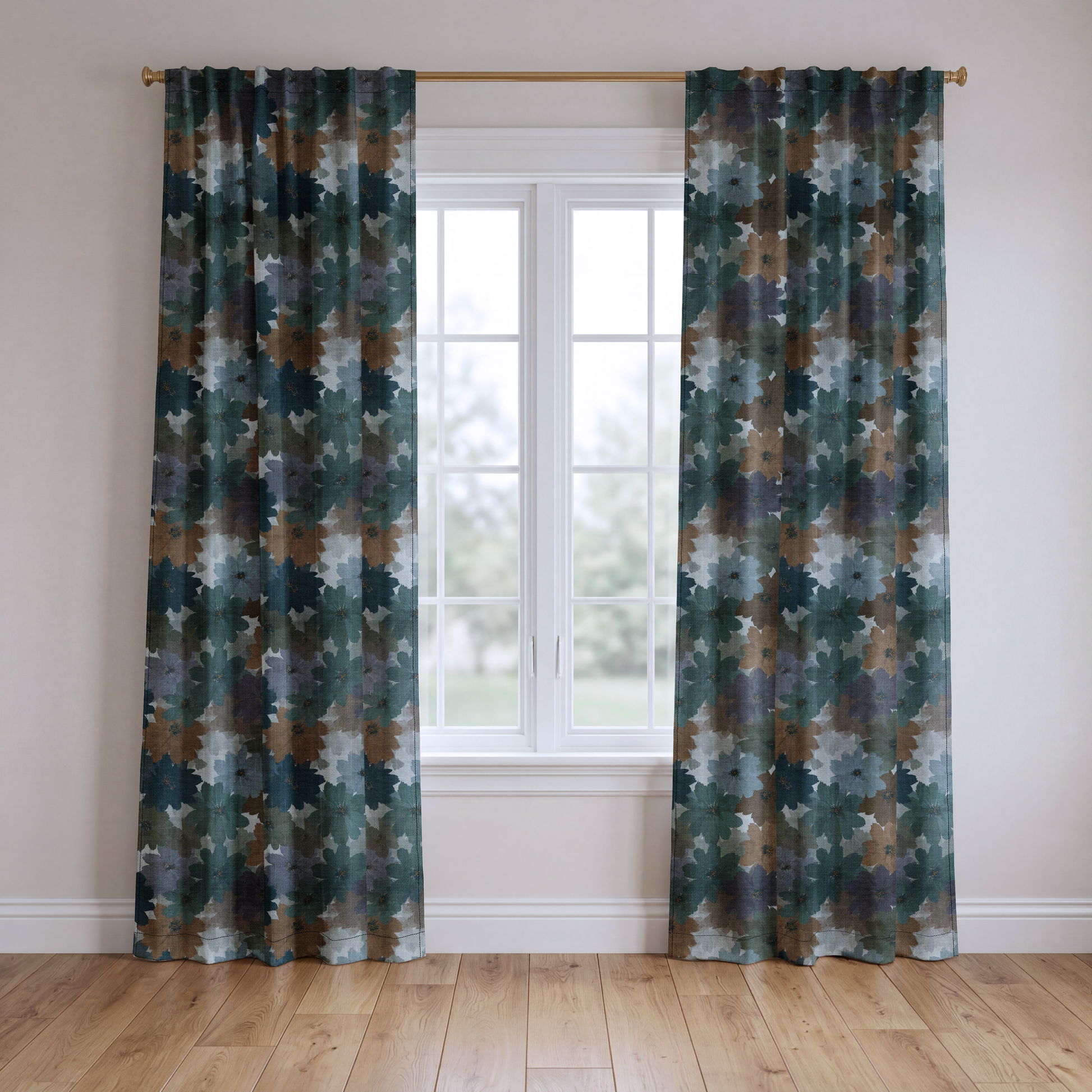 Twilight Petals - Drapery — two panels