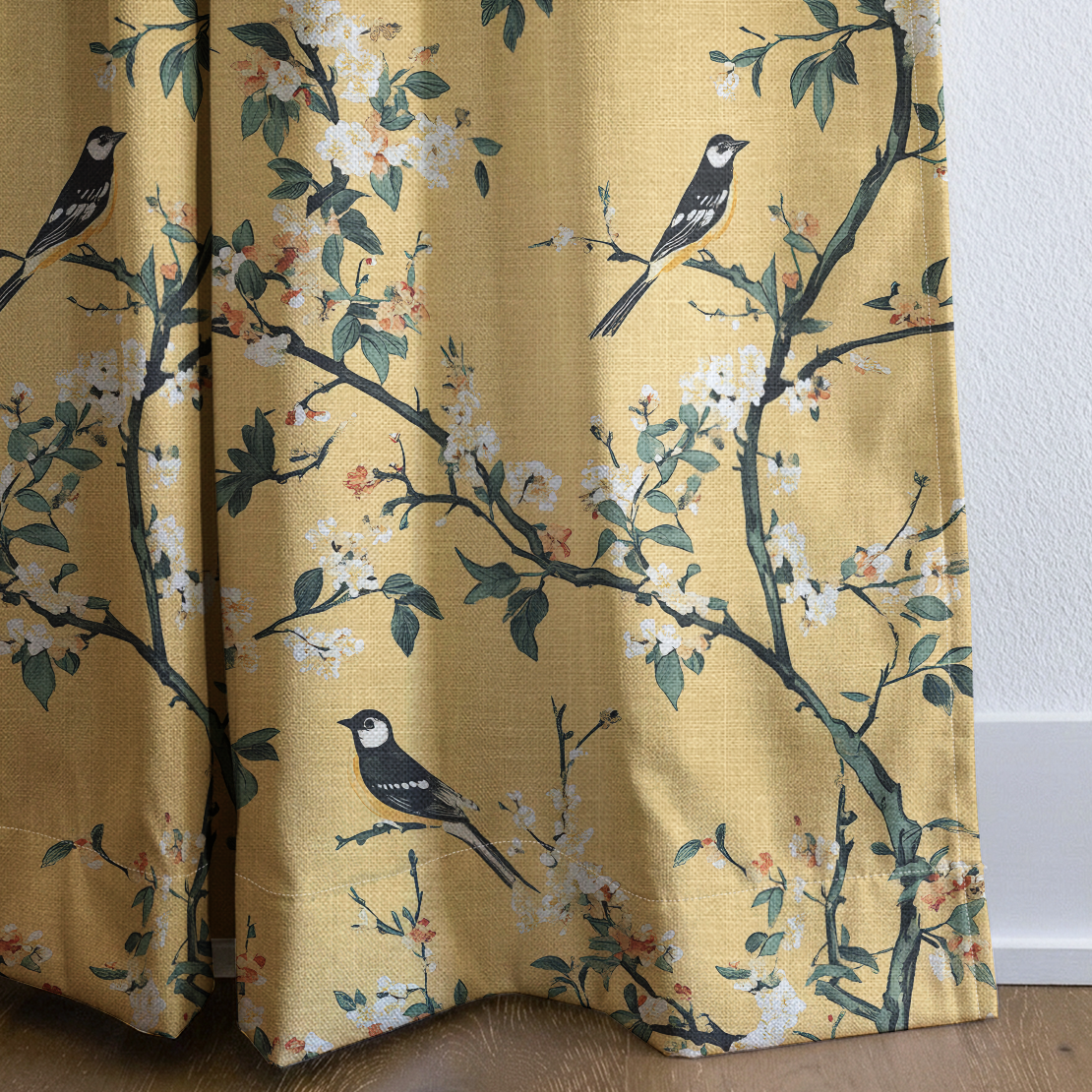 Birdsong - Drapery — corner closeup