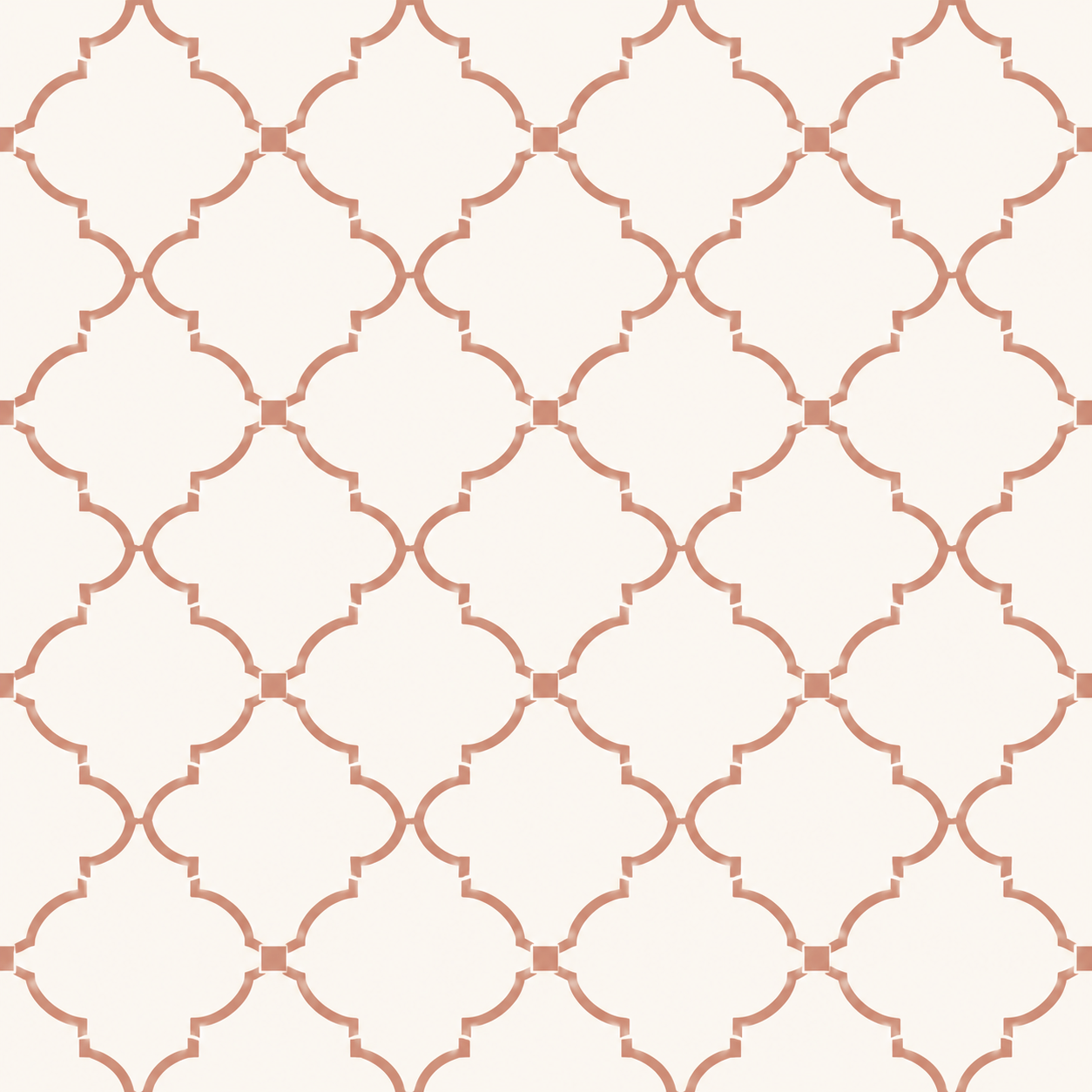 Orange County Terracotta Trellis Wallpaper
