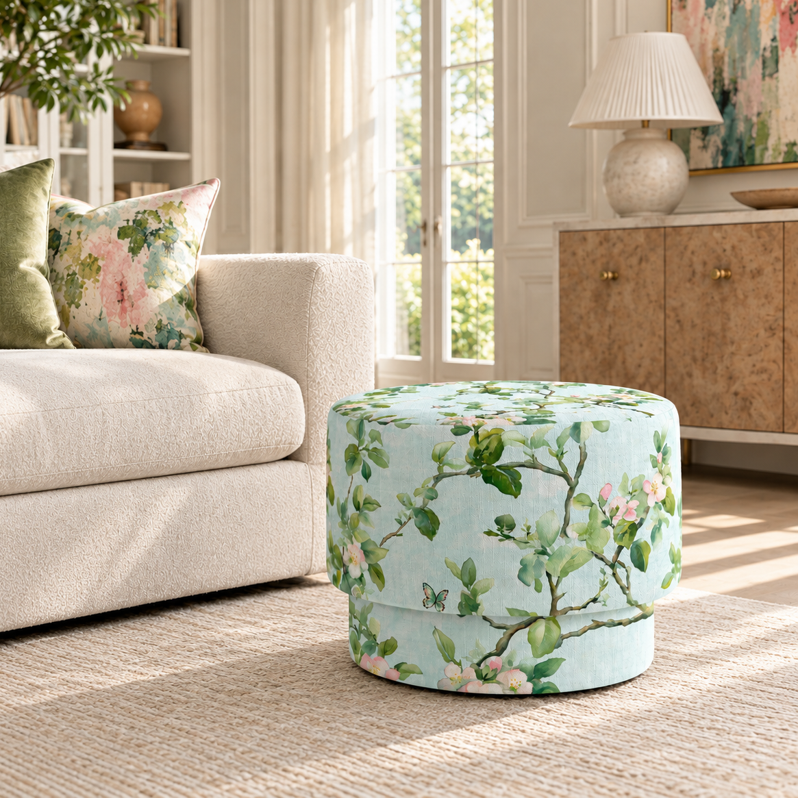 The Adelaide Ottoman in Ainsley