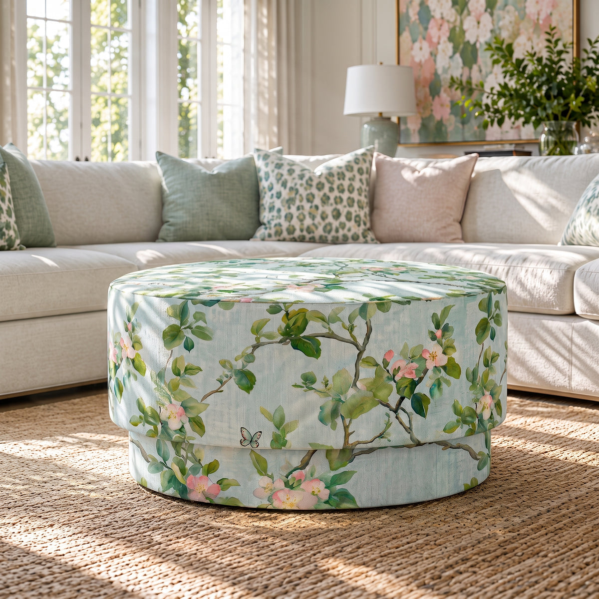 The Adelaide Ottoman in Ainsley