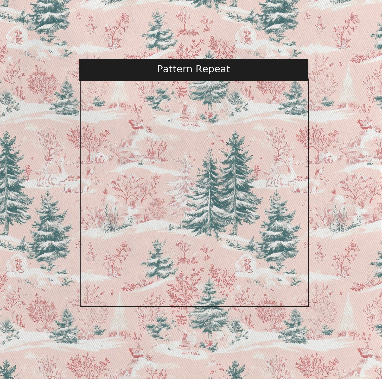 Pastel Frost Toile Fabric by the Yard — pattern repeat
