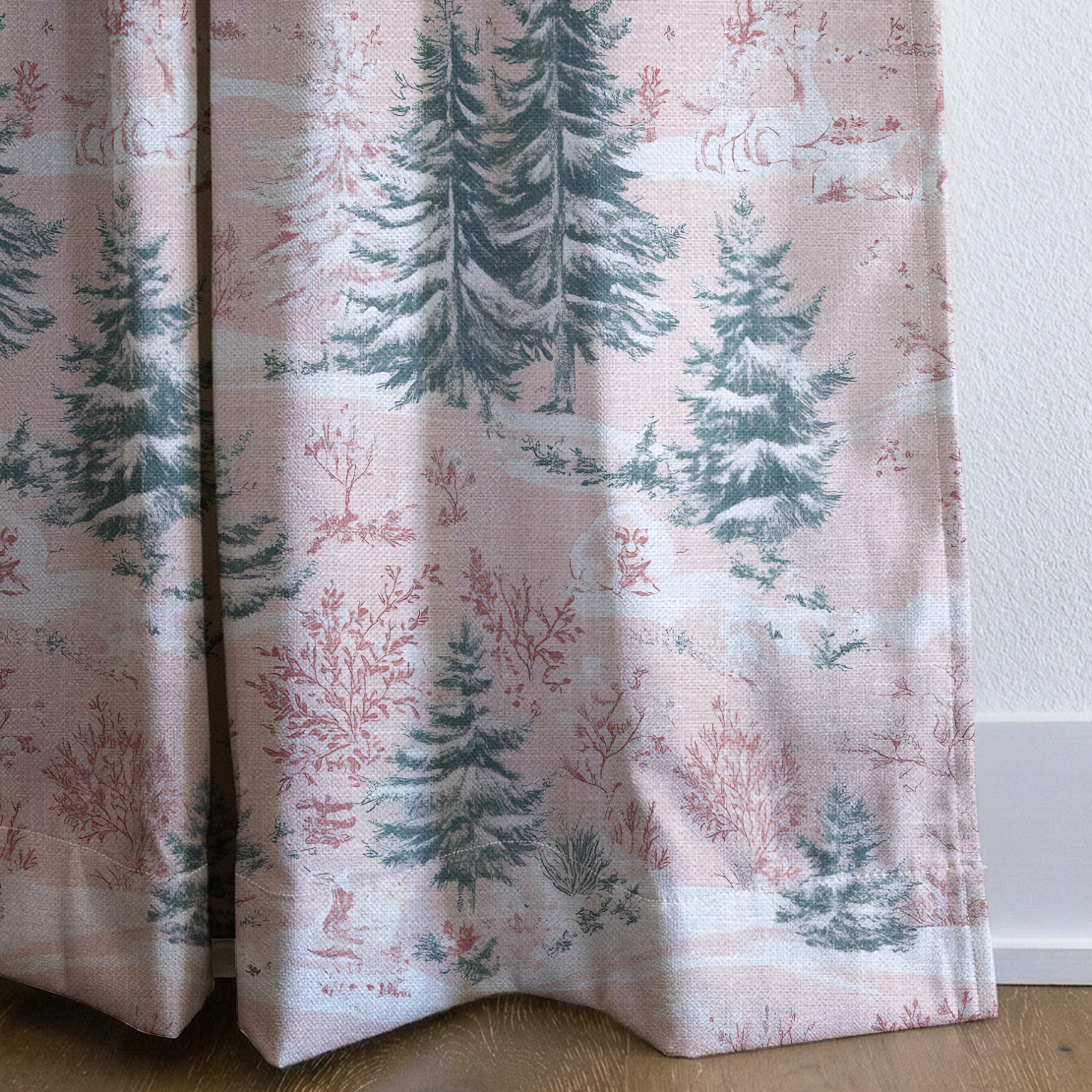 Pastel Frost Toile - Drapery — corner closeup