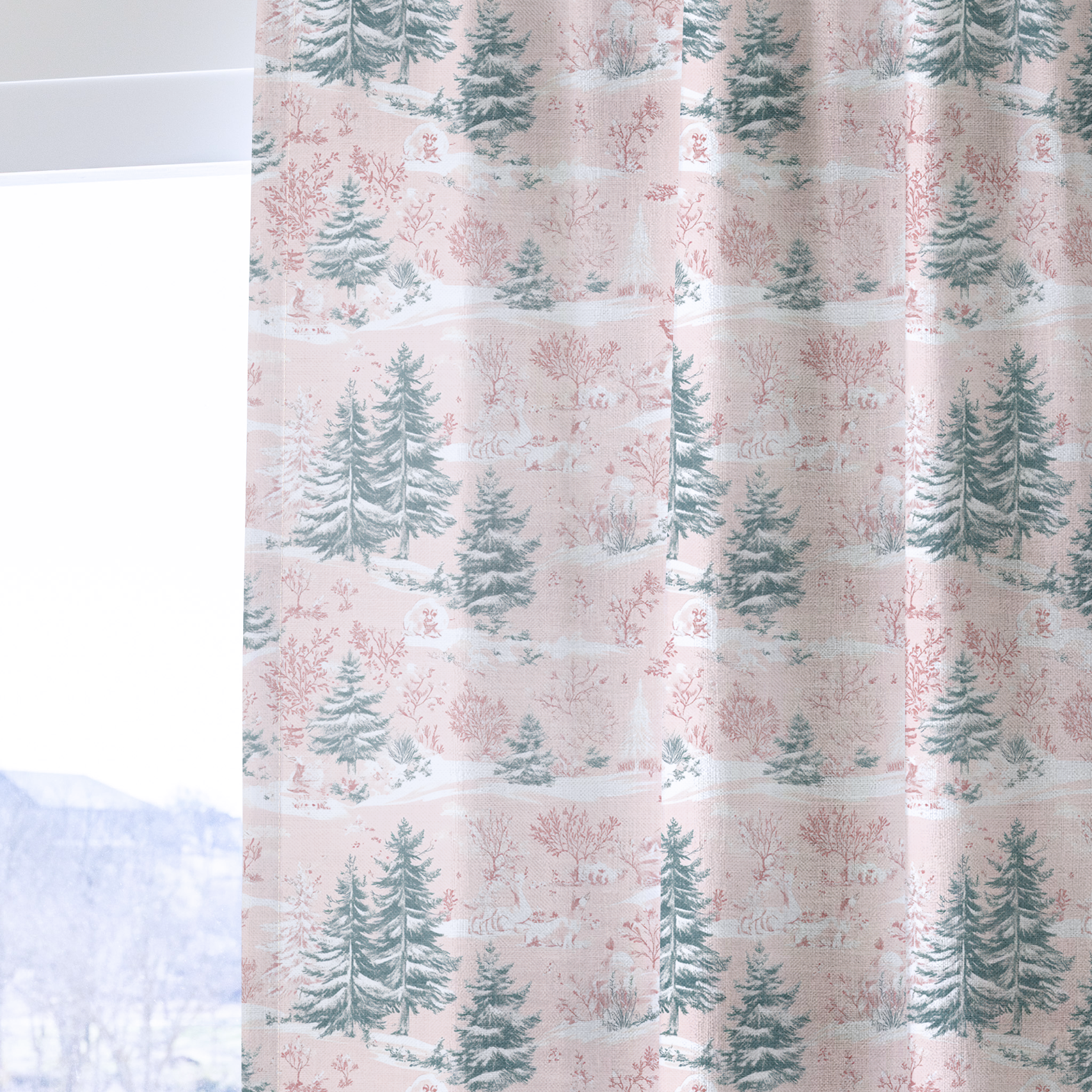 Pastel Frost Toile - Drapery — one panel